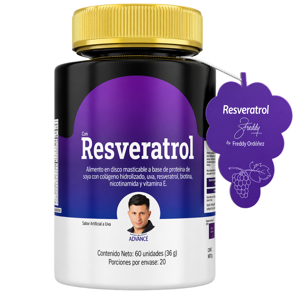 Resveratrol AMBRA, disco masticable sabor uva