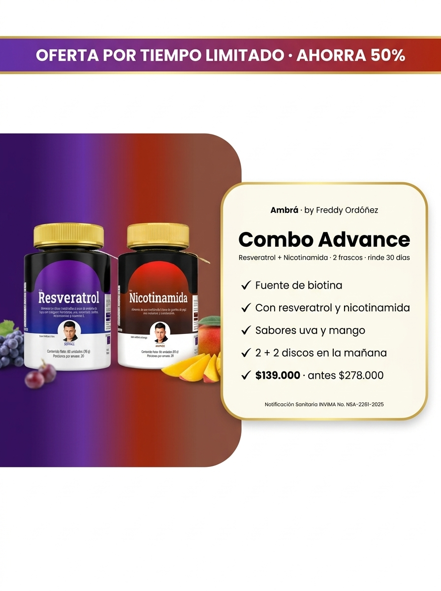Combo Advance: Resveratrol + Nicotinamida NAD+ (TikTok)