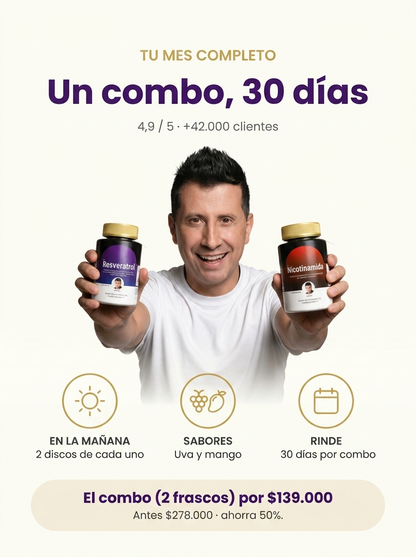 Combo Advance: Resveratrol + Nicotinamida NAD+ (TikTok)